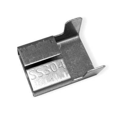 China Use With SS Banding Manufacturer Free Sample Stainless Steel Closed Seals Wing Buckle For Fixing Banding for sale