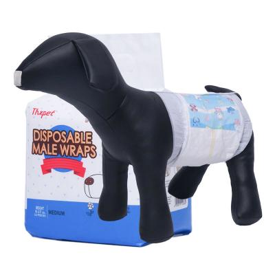 China Super Absorbent Disposable Male Dog Diapers Leak Proof Non Woven Fabric for sale