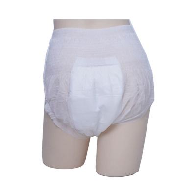 Chine Pantalons d'incontinence pour adultes confortables jetables, sous-vêtements avec feuille arrière en PE à vendre