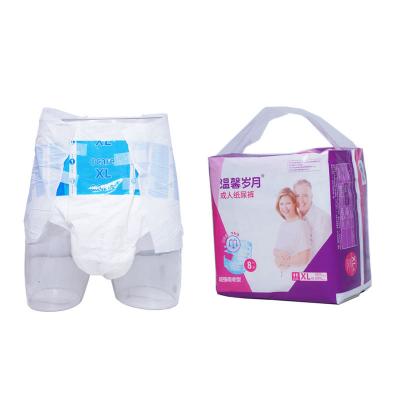 China High Absorbent Adult Disposable Underwear Unisex Incontinence Diapers For Elderly for sale