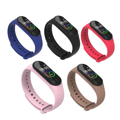 China Waterproof M4S Touch Screen Temperature Control Warning Smart Watch Band Sport Fitness Tracker for sale