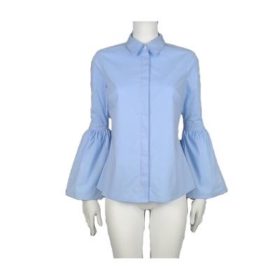 China Wholesale Price New Design Washable Shirt With Detailed Long Sleeves Tops Blouses For Women for sale