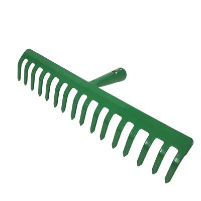 China Garden Rake 16 Teeth A3 Q235 Heavy Duty Steel Cultivator Lawn Rake With Handleless Dimple for sale