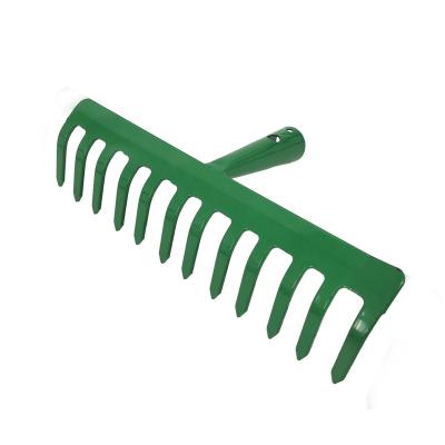 China Garden Rake 12 Teeth A3 Q235 Heavy Duty Steel Cultivator Lawn Rake With Handleless Dimple for sale