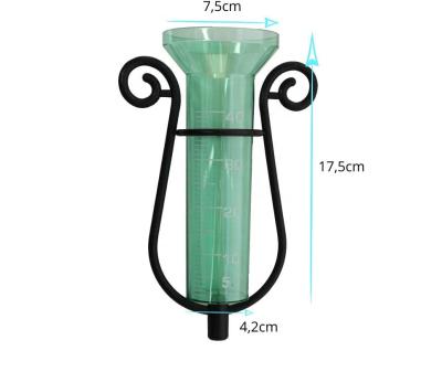 China Plastic rain gauge, green with handle for sale