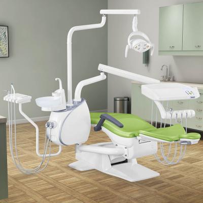 中国 Economical Dental Chair Price In Dental Clinic LED Sensor Light Rotary Spittoon Dental Unit 販売のため