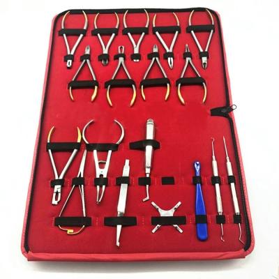 China Dental Stainless Steel Assorted Dental Orthodontic Pliers Set 18 pieces Orthodontic tool set zu verkaufen