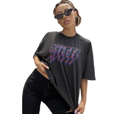 China Women's Breathable T-shirt Lightning Summer Clothing Hot Woman T-shirt Tops For Women Vintage T-shirt Oversized for sale