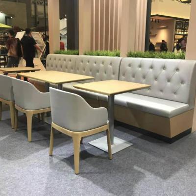 China Custom made cafeteria furniture fast food restaurant furniture sofa booth seating Te koop