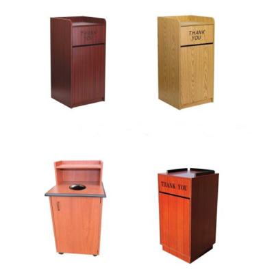 China fast food restaurant used wooden trash can trash cabinet in stock for sale en venta