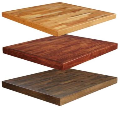 中国 cheap epoxy resin laminate beech outdoor restaurant solid wooden dining dinner table top 販売のため