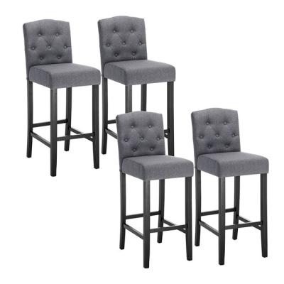 Cina Chairs Grey Wood Dining Fabric Solid Cheap Morden Restaurant Velvet Modern Furniture Living Room Dining Room Home Furniture Leg in vendita