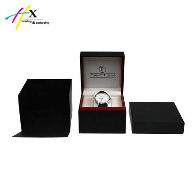 China Simple Wooden Watch Box Simple Packaging New Design Custom Watch With Watch Pillow Cushion Inside for sale