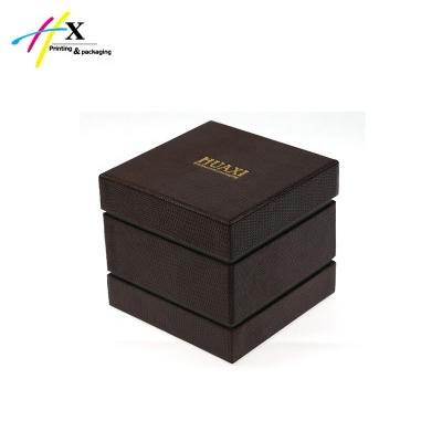 China Handmade Texture Paper Surface Cardboard Watch Packaging Box for sale