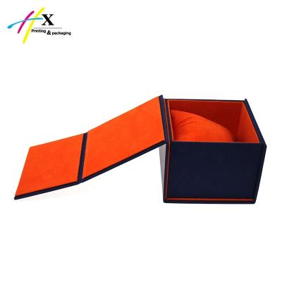 China Custom Blue Luxury Paper Cardboard Jewelry Box Jewelry Packaging Box For Bracelet And Bangle for sale