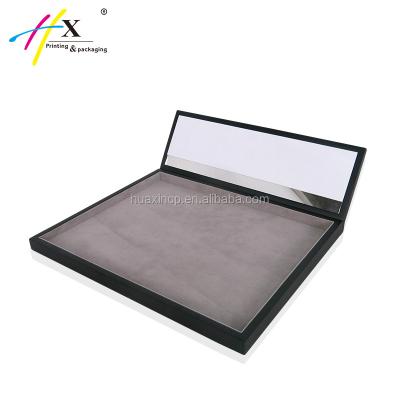 China Hand Made Luxury MDF Hardware Velvet Watch Jewelry Display Tray for sale