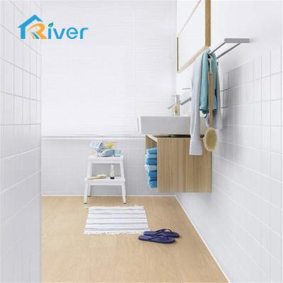 China Factory 7x48 PVC spc vinyl interlock system 3.2/3.5 mm modern flooring slip resistant resilient flooring plank for sale