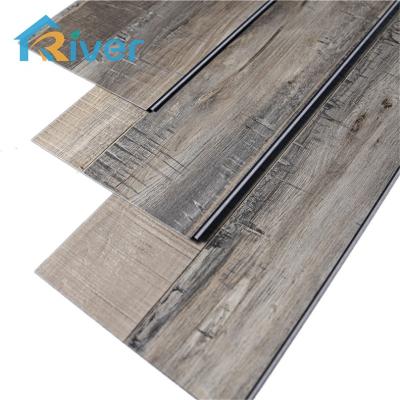 China 4.0 mm spc pvc modern piso vinil waterproof pvc prancha oak nut color heat resistant vinyl flooring for sale