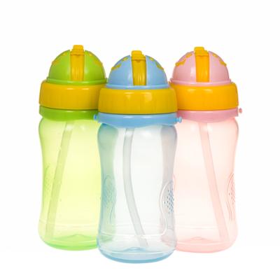 China 2021 Viable New Design With Handle And Rope Bpa Food Grade PP Baby Sippy Free Water Bottle Drinking Straw Cup for sale