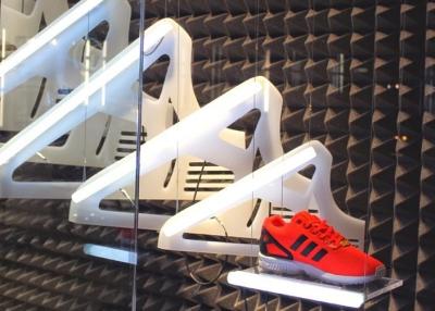 China Visual Marketing Shoe Window Display , Acrylic Hanging Decorating Shoe Display Rack  for sale