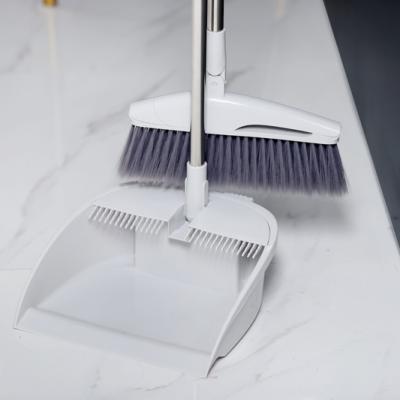 China Best-selling eco-friendly plastic easy broom and design dustpan combined for escoba straight dustpan and cleaning brush for sale