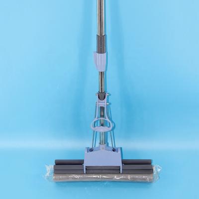 China Sustainable Wholesale White Card Double Sides Floor Sponge Brooms Super Telescopic Rod Handle Pva Steel Sponge Mop for sale