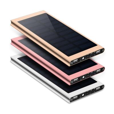 China High Quality Solar Panel Charging Power Bank 8000mah Portable Solar Charger For Mobile Phones for sale