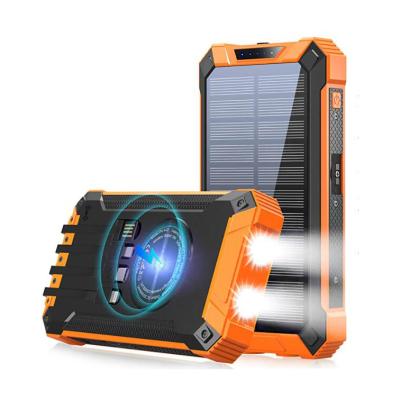 China High Quality 20000mah Universal Portable Wireless Solar Power Bank Support Fast Charging Waterproof for sale