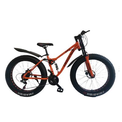 China Double steel disc brake 26 27.5 29 big tire mountain bikes mountain bikes full suspension mtb bicycle bicicletas29 steel frame fat for sale