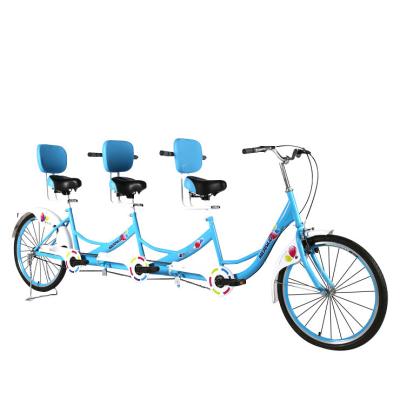 China 4 Person 24 Person Sightseeing Adult 3 Sightseeing Motorhomes 26 Inch Beach Cruiser Tandem Bike For Adults for sale