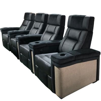 China 3 Seat Recliner Sofa Big VIP Extended Luxury Home Theater Seating Electric Cinema Seats With Massage And LED Lights for sale