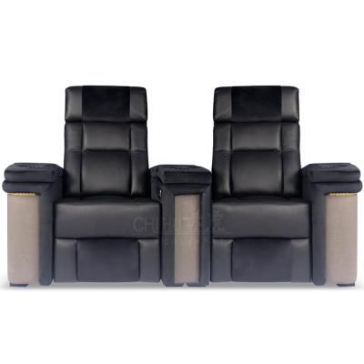 China Recliners made in china high end black leather home theater living room recliner sofa chair for sale