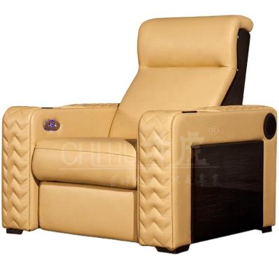 China 3 Seat Home Cinema Chair Power Recliner Sofa Home Theater Reclining Luxury Seat Theater Furniture With Led Light And Sit for sale