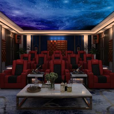 China Modern Theater Seats Wholesale Price Cinema Sofa Home Theater Room Electric Seating With Cup Holder Theater Furniture For Private Cinema for sale