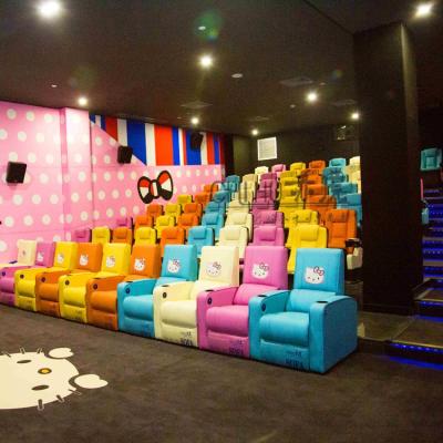 China Modern Design Contemporary Synthetic Leather Electric Recliner Cinema Seats For Theme Lobby Cinema for sale