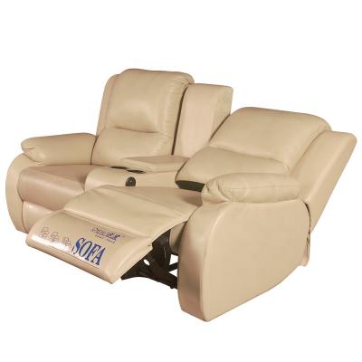 China White Leather Reclining Sofa Power Recliner Sofa Modern Modern Home Theater Seat Cinema Theater Seating With Lights For Theater for sale