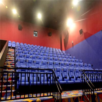 China Contemporary Factory Wholesale High Quality Commercial Cinema Theater Folding Leather Seats With Cup Holder for sale