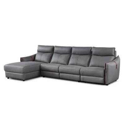 China Comfortable Modern Design Fabric Living Room Furniture Leisure Reclining Sectional Sofa Set With Power Recliner for sale