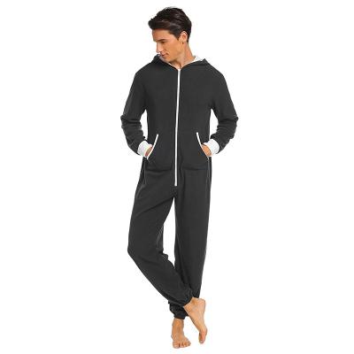 China 2021 Custom Made Onesie Onesie Overalls Nightgowns Cotton QUICK DRY One Piece Sleepwear For Men for sale