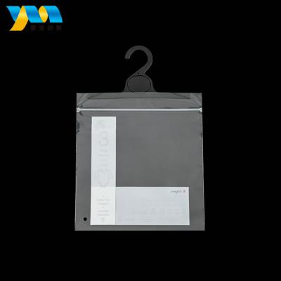 China High Quality Custom Printed Clear Zip Lock Moisture Proof Plastic Garment Bags With Hanger for sale