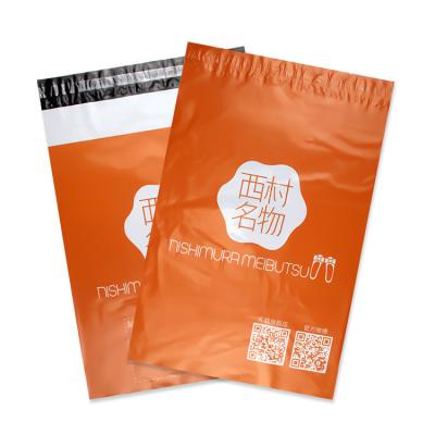 China Strong Adhesive best sale waterproof orange mailing bags custom logo print courier plastic bag for sale