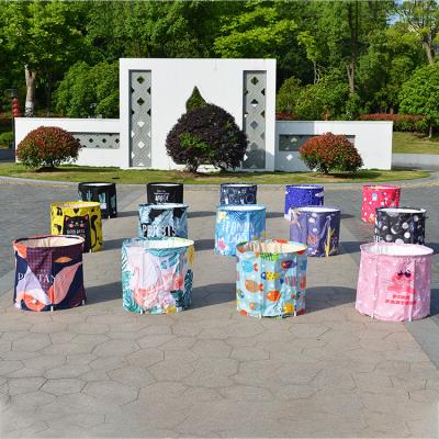 China Sustainable Netting Flannel PVC Adult Portable Folding Bath Bucket for sale