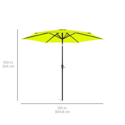 China 2021 10ft Modern Outdoor Light Green Patio Umbrella Banana Sunshade Sun Shade Cloth Hanging Luxury Cantilever Coch for sale