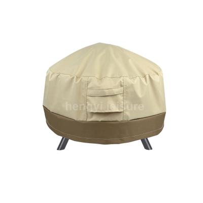 China Waterproof BBQ Grill Cover Pit Cover Barbecue Grill Fire Cover Convex Dustproof Fire Pit Top OUTDOOR Cover for Outdoor Use for sale