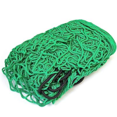 China Cargo Storage 2x3m 45mm Mesh Cargo Net Green Nylon Car Trailer Net With ABS Hook for sale