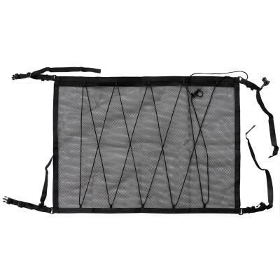 China SUV 88X66CM Car Ceiling Roof Interior Cargo Zipper Net Universal Storage Bag Sundries Organizer Adjustable Mesh Pocket For Van SUV for sale