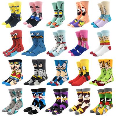 China 2022 Hot Selling Custom Design Funny Marvel Anime Super Hero Crew Socks Men Cotton Oem Fashion Socks Cartoon for Men Socks for sale