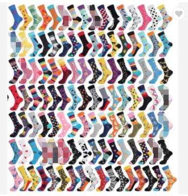 China Wholesale Dropshipping Custom Logo High Quality Colorful Funny Crew Cotton Happy Men Socks for sale