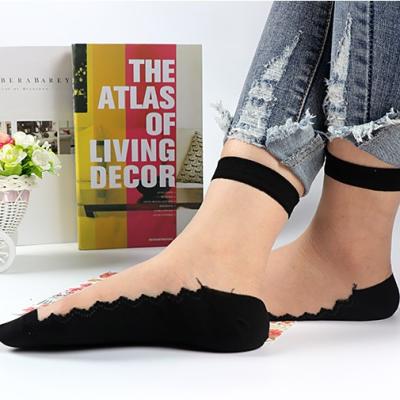 Chine Summer Ultra Thin Short Fashion Women Invisible Transparent Slouch Socks à vendre