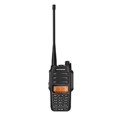 China UV-9R UV Dual Band Waterproof and Dustproof Black Outdoor Walkie Talkie for sale